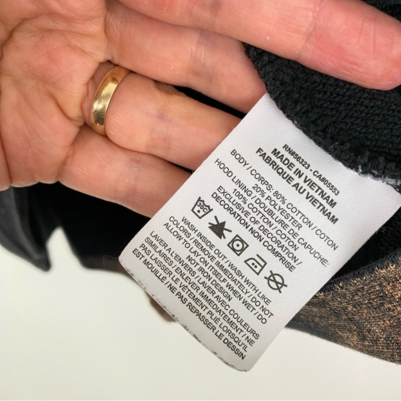 Nike Hoodie Sweatshirt Pullover Womens Size Large Mandala Stencil Upcycled Black - Picture 9 of 13